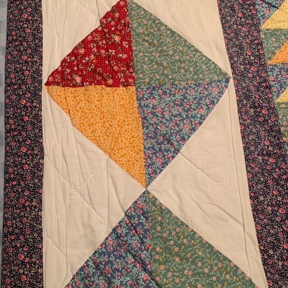 Handmade Vintage Cotton Quilt Broken Dishes Pattern Full/Queen 80X84 - Picture 8 of 14